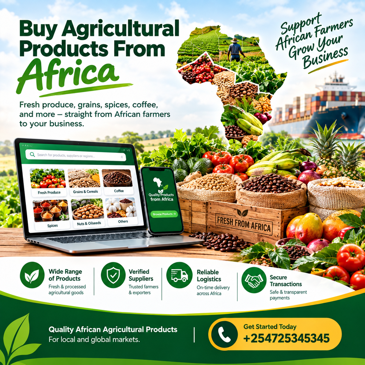 buy agricultural products from Africa