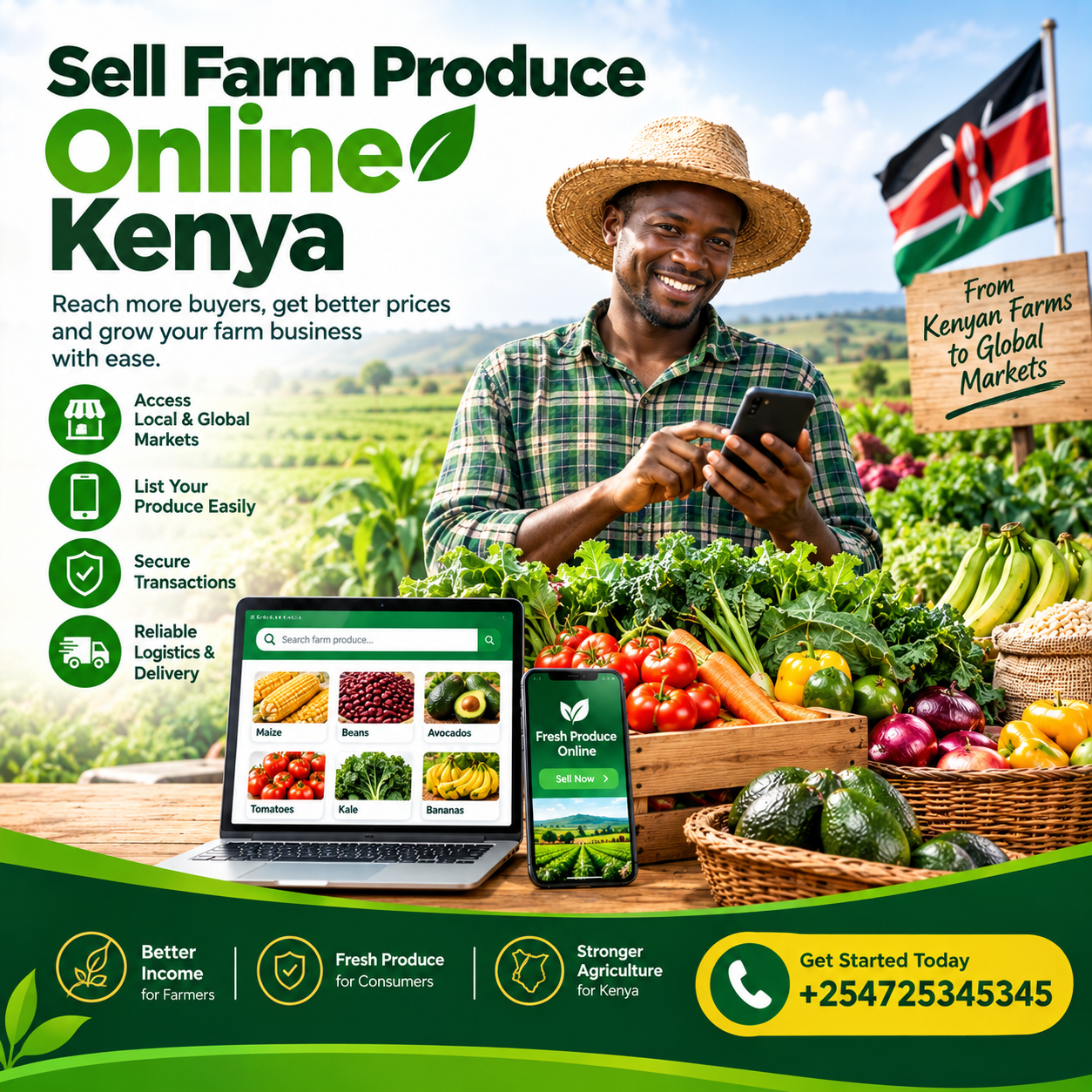 Sell farm produce online Kenya