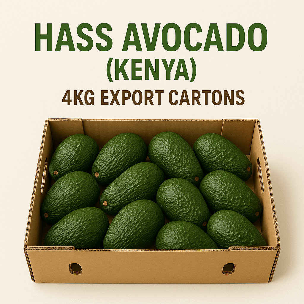 Hass Avocado (Kenya) 4kg export cartons cover